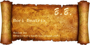 Bori Beatrix névjegykártya